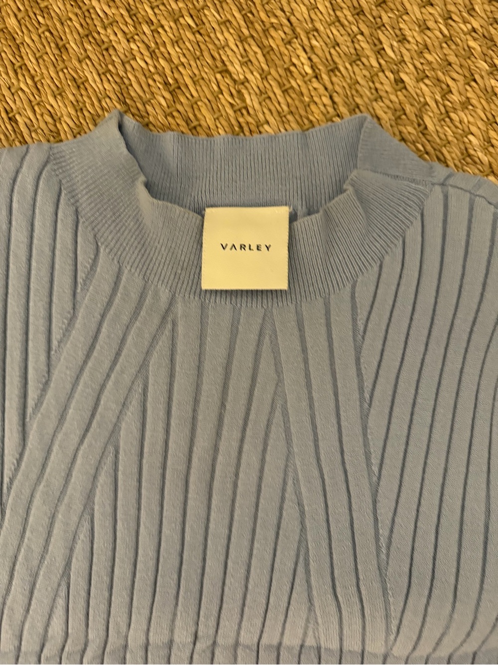 Varley Sky Blue Ribbed Maxi Dress - Picture 2 of 3
